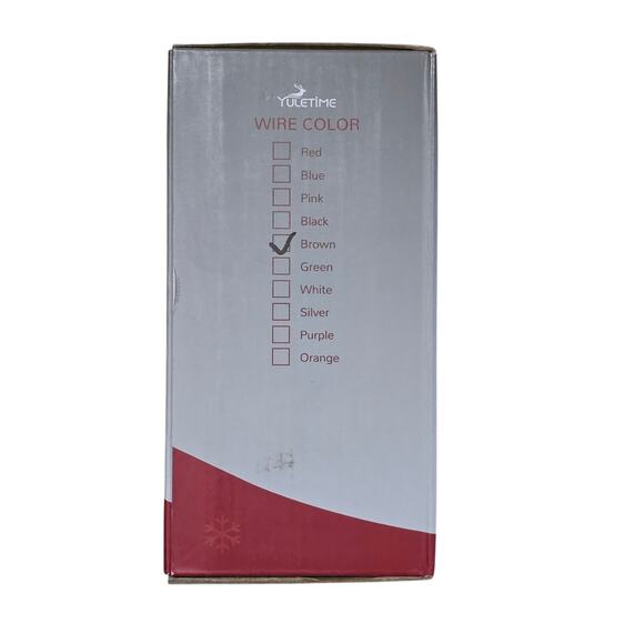 Yuletime LED String Light Set 200 Cool White lights and Brown Wire 66 ft NIB - Picture 3 of 4